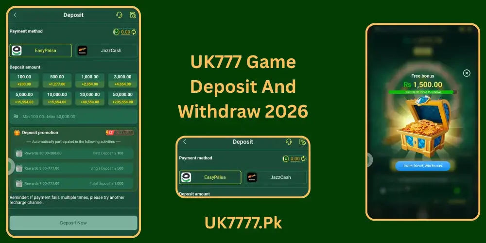 UK777 Game Deposit And Withdraw