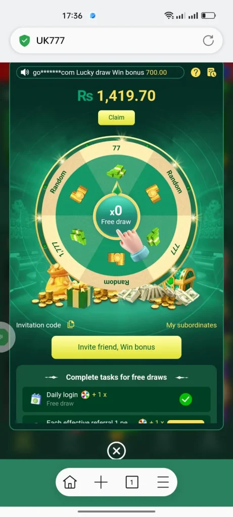UK777 Game Lucky Wheel