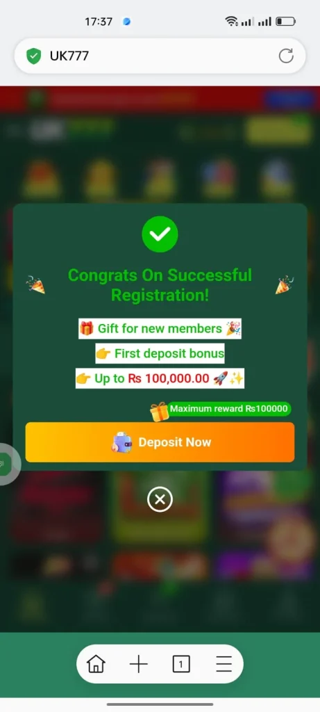 UK777 Game Welcome Bonus